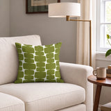 Atomic Bricks in Olive — atomic bricks print, in deep olive and moss with a bone grid