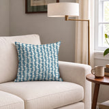 Atomic Stack in Slate — atomic stack print, in white forms on a dusty slate blue ground