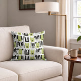 Adopt Me Mid Mod Dog in Avocado — adopt me mid mod dog print, in avocado green, black and cream on a warm bone ground
