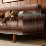 Parallax in Amalfi — parallax print, in copper and chocolate brown shading to cream