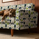 Good Dogs Club in Avocado — good dogs club print, in cream and black dogs with avocado green accents on a soft cream ground