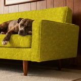 Interlock in Mustard — interlock print, in saturated mustard yellow