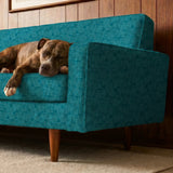 Interlock in Teal — interlock print, in deep petrol teal