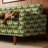 Egret of Joy in Olive — egret of joy print, in deep olive and avocado on cream