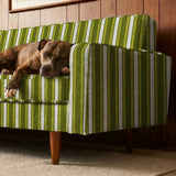 Mod Stripes in Avocado — mod stripes print, in avocado and olive with a chartreuse edge on ivory
