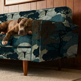 Twilight Grove in Midnight — twilight grove print, in deep teal and midnight blue, dark and moody