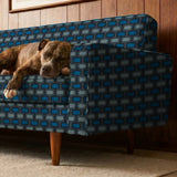 Mod Waves in Big Sur — mod waves print, in deep navy and slate blue, tonal and moody