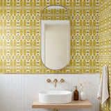 Owl Assembly, Mustard Wallpaper