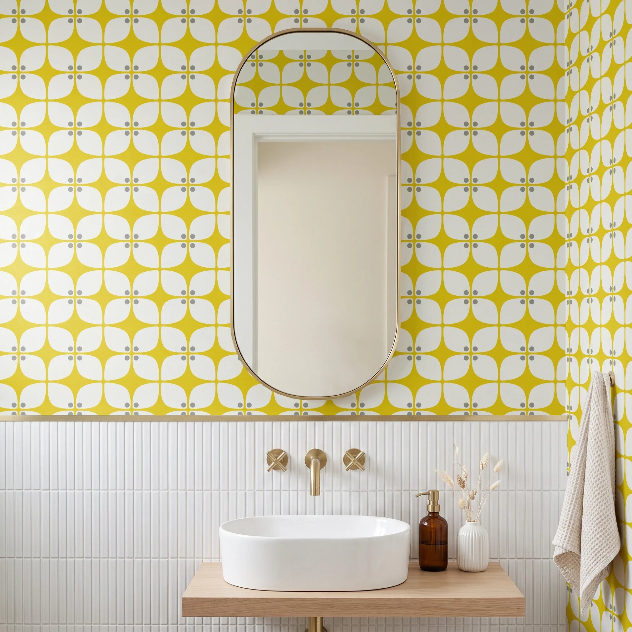 Square Mod, Yellow Wallpaper