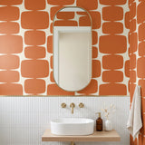 Atomic Bricks, Persimmon Wallpaper