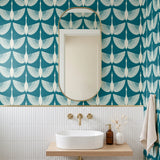 Egret of Joy, Teal Wallpaper