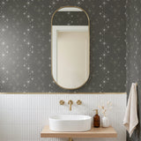 Retro Starburst, Oyster Wallpaper