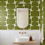 Atomic Bricks, Olive Wallpaper