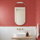 Interlock, Dusty Rose Wallpaper