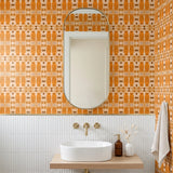 Owl Assembly, Saffron Wallpaper