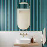 Mod Stripes, Pacific Wallpaper