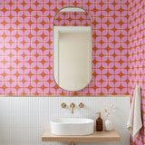 Square Mod, Pink Wallpaper
