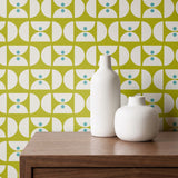 Geometric Martini Mod, Chartreuse Wallpaper