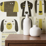 Good Pup Gathering, Birch Wallpaper