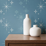 Retro Starburst, Slate Wallpaper