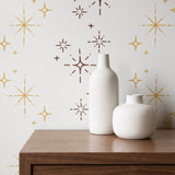 Retro Starburst, Saffron Wallpaper