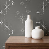 Retro Starburst, Oyster Wallpaper
