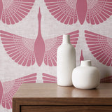 Egret of Joy, Dusty Rose Wallpaper