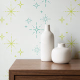Retro Starburst, Bone Wallpaper