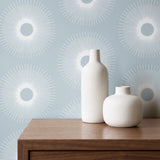 Retro Sunburst, Slate Wallpaper