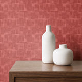 Interlock, Dusty Rose Wallpaper