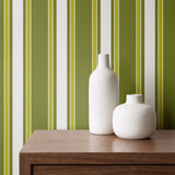 Mod Stripes, Avocado Wallpaper