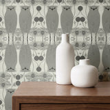 Owl Assembly, Gray Wallpaper