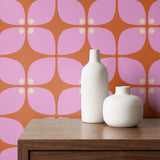 Square Mod, Pink Wallpaper
