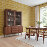 Owl Assembly, Mustard Wallpaper