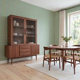 Geometric Martini Mod, Teal Wallpaper