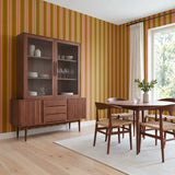 Offset Stripes, Mustard Wallpaper