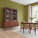 Offset Stripes, Avocado Wallpaper