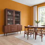 Interlock, Burnt Orange Wallpaper