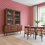 Square Mod, Pink Wallpaper