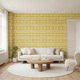 Owl Assembly, Mustard Wallpaper