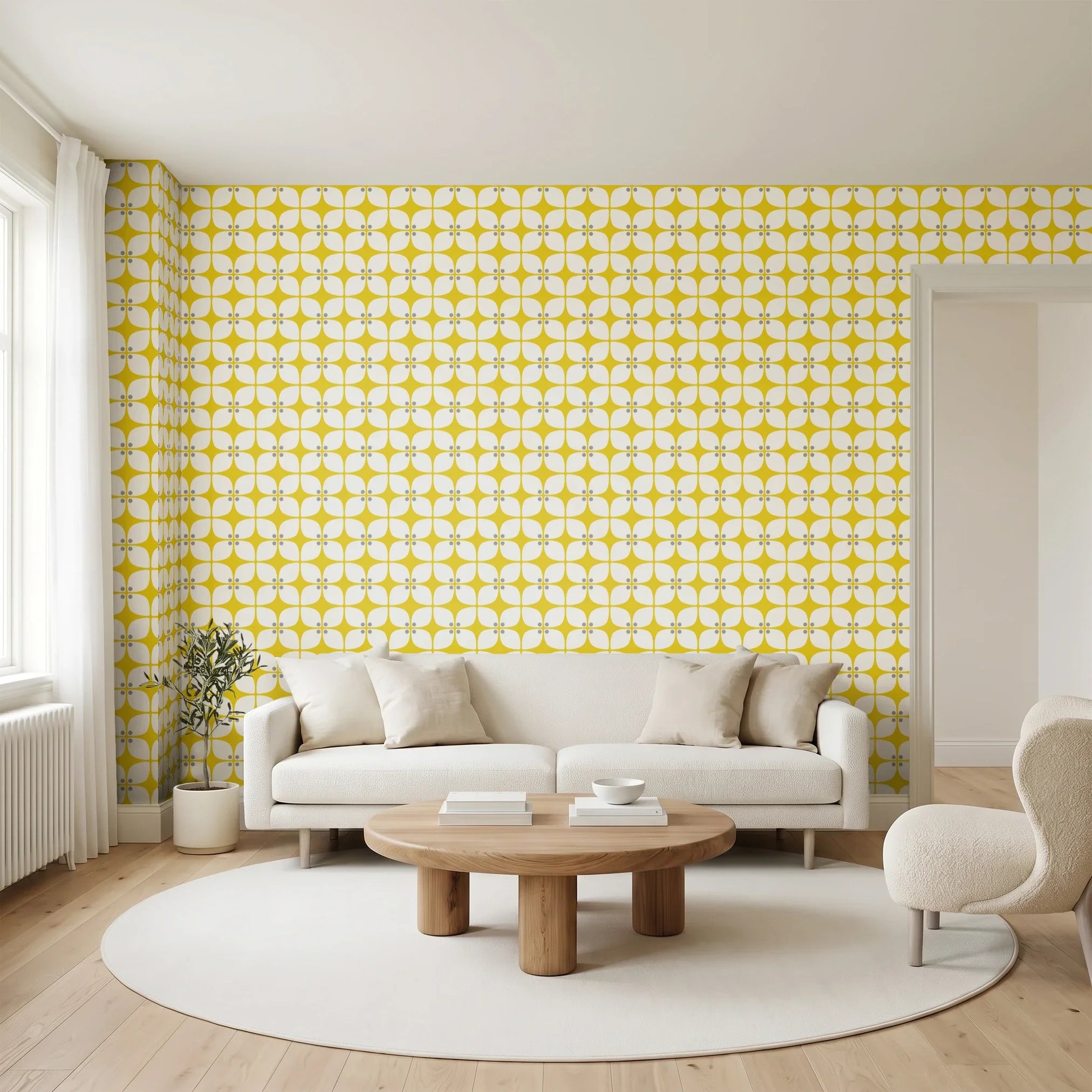 Square Mod, Yellow Wallpaper