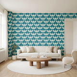 Egret of Joy, Teal Wallpaper