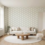 Retro Sunburst, Taupe Wallpaper