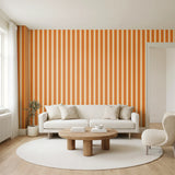 Mod Stripes, Orange Wallpaper