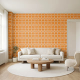 Owl Assembly, Saffron Wallpaper