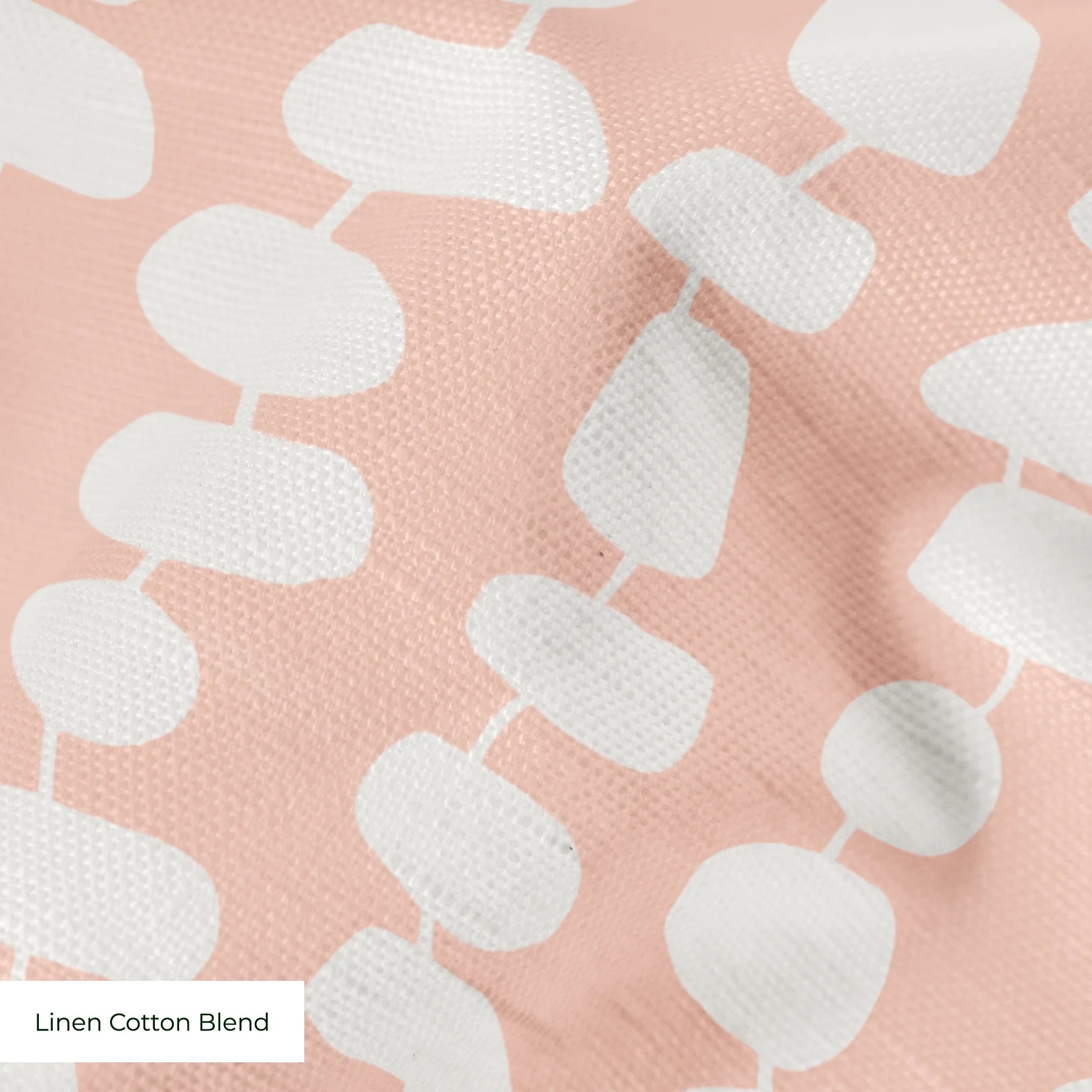 Atomic Stack in Petal — atomic stack print, in white forms on a soft blush pink ground