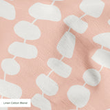 Atomic Stack in Petal — atomic stack print, in white forms on a soft blush pink ground