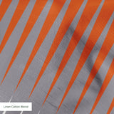 Parallax in Cocktail — parallax print, in coral red and rust shading to white