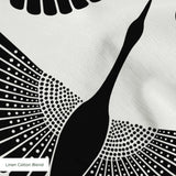 Egret of Joy in Onyx — egret of joy print, in black and bone with high-contrast graphic edges