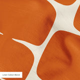 Atomic Bricks in Persimmon — atomic bricks print, in burnt persimmon and terracotta with a bone grid